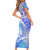 Couple Blue Sea Turtle Heart Love Family Matching Short Sleeve Bodycon Dress and Hawaiian Shirt LT05 - Polynesian Pride