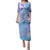 Couple Blue Sea Turtle Heart Love Puletasi LT05 Long Dress Blue - Polynesian Pride