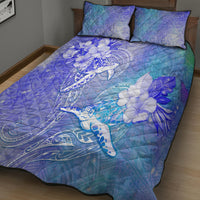 Couple Blue Sea Turtle Heart Love Quilt Bed Set LT05 - Polynesian Pride