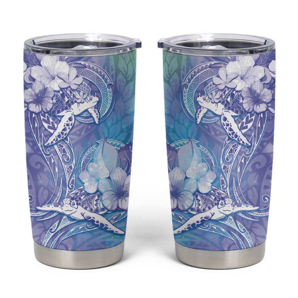 Couple Blue Sea Turtle Heart Love Tumbler Cup LT05 Blue - Polynesian Pride