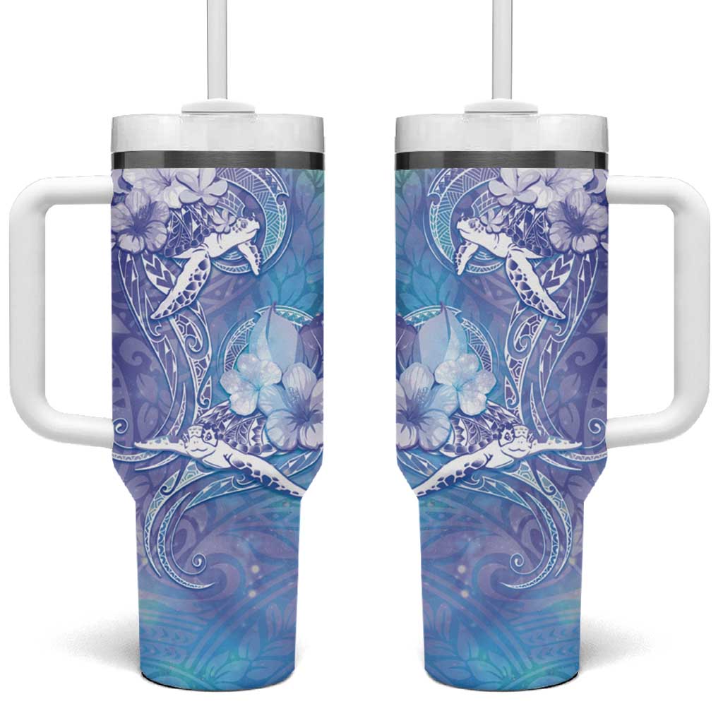 Couple Blue Sea Turtle Heart Love Tumbler With Handle LT05