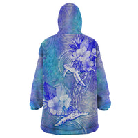 Couple Blue Sea Turtle Heart Love Wearable Blanket Hoodie LT05 - Polynesian Pride