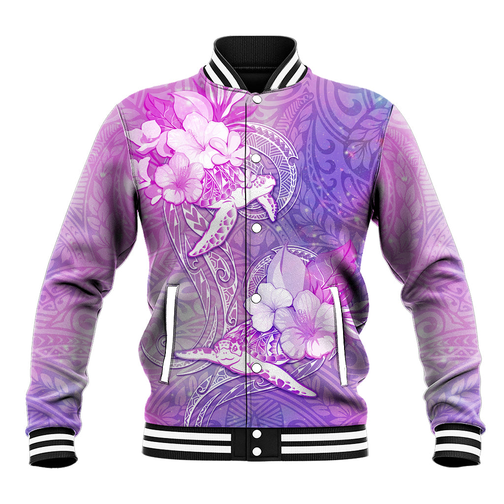 Couple Sea Turtle Love Give Us A Fairytale Baseball Jacket LT05 Unisex Pink - Polynesian Pride