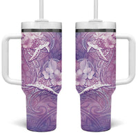 Couple Sea Turtle Love Give Us A Fairytale Tumbler With Handle LT05 One Size: 40 oz Pink - Polynesian Pride