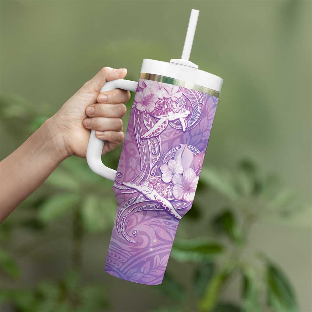 Couple Sea Turtle Love Give Us A Fairytale Tumbler With Handle LT05 - Polynesian Pride