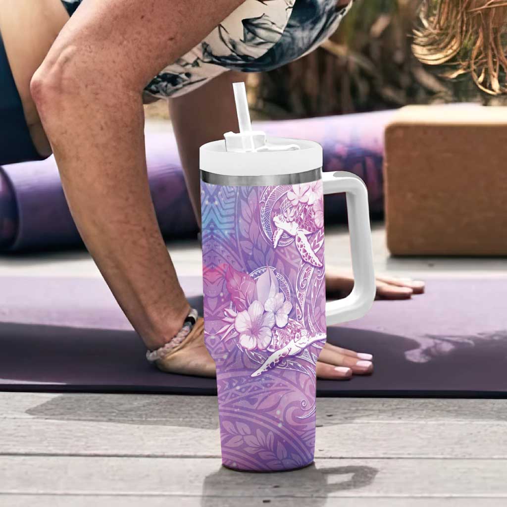 Couple Sea Turtle Love Give Us A Fairytale Tumbler With Handle LT05 - Polynesian Pride