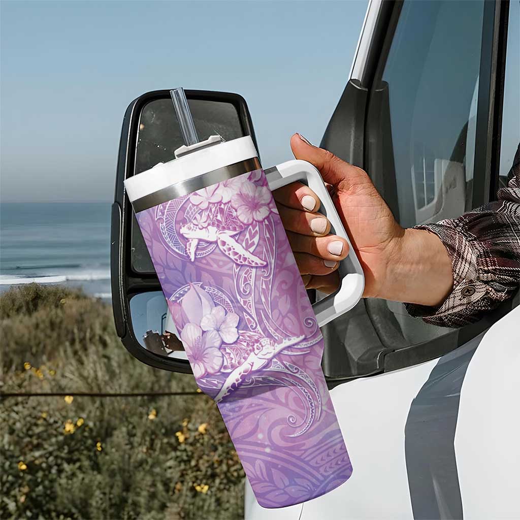 Couple Sea Turtle Love Give Us A Fairytale Tumbler With Handle LT05 - Polynesian Pride
