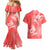 Polynesia Sea Turtle Couple Couples Matching Mermaid Dress and Hawaiian Shirt Happy Valentine Day Red LT05 - Polynesian Pride