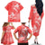 Polynesia Sea Turtle Couple Family Matching Off Shoulder Long Sleeve Dress and Hawaiian Shirt Happy Valentine Day Red LT05 - Polynesian Pride