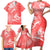 Polynesia Sea Turtle Couple Family Matching Short Sleeve Bodycon Dress and Hawaiian Shirt Happy Valentine Day Red LT05 - Polynesian Pride