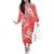 Polynesia Sea Turtle Couple Off The Shoulder Long Sleeve Dress Happy Valentine Day Red LT05 Women Red - Polynesian Pride