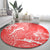 Polynesia Sea Turtle Couple Round Carpet Happy Valentine Day Red LT05 - Polynesian Pride