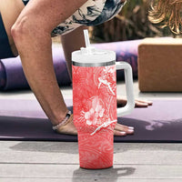 Polynesia Sea Turtle Couple Tumbler With Handle Happy Valentine Day Red LT05 - Polynesian Pride