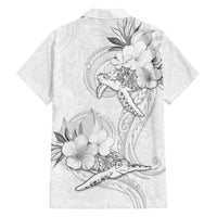 Polynesia Sea Turtle Couple Family Matching Off Shoulder Short Dress and Hawaiian Shirt Happy Valentine Day White LT05 - Polynesian Pride