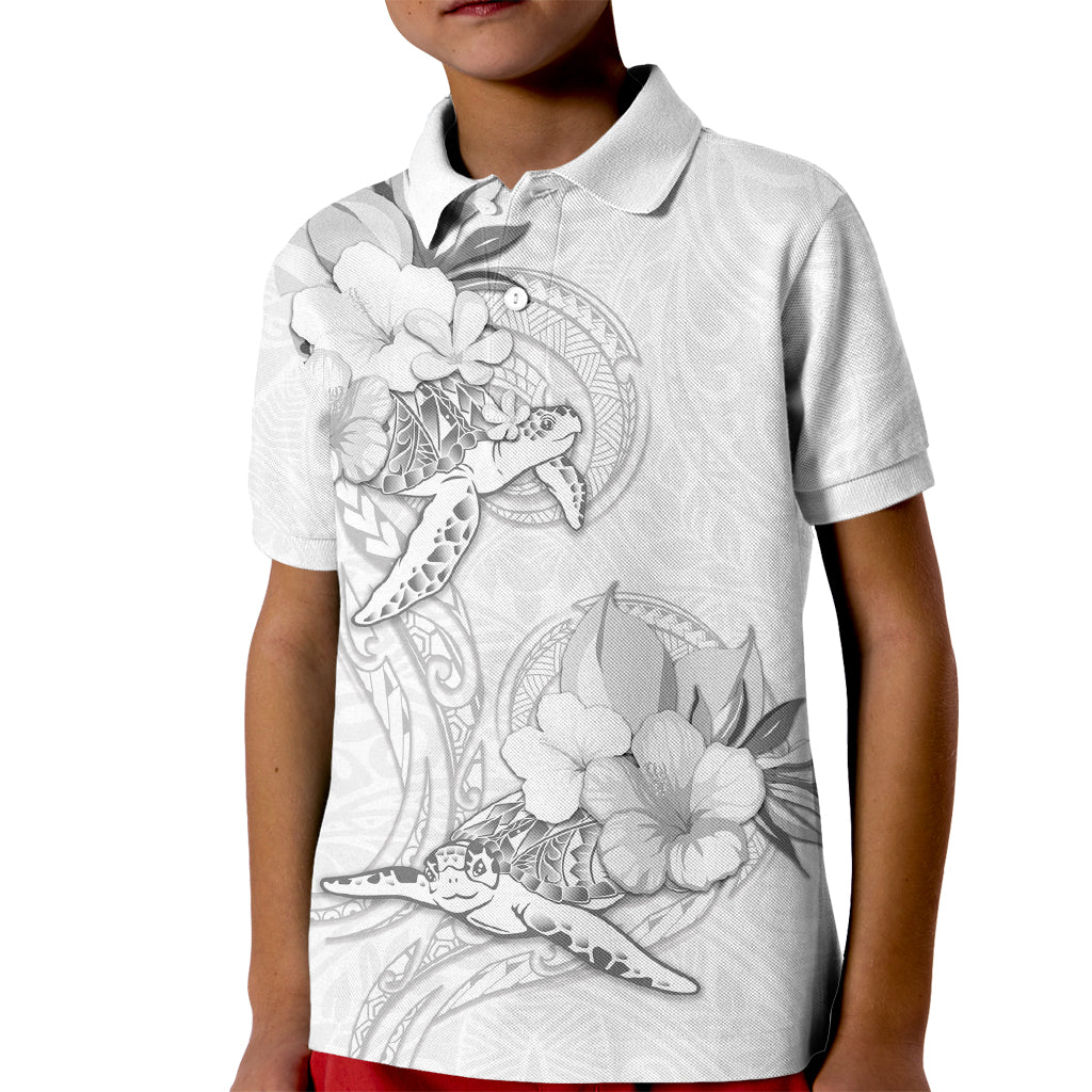 Polynesia Sea Turtle Couple Kid Polo Shirt Happy Valentine Day White LT05 Kid White - Polynesian Pride