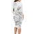 Polynesia Sea Turtle Couple Long Sleeve Bodycon Dress Happy Valentine Day White LT05 - Polynesian Pride