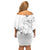 Polynesia Sea Turtle Couple Off Shoulder Short Dress Happy Valentine Day White LT05 - Polynesian Pride