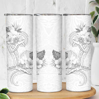 Polynesia Sea Turtle Couple Skinny Tumbler Happy Valentine Day White