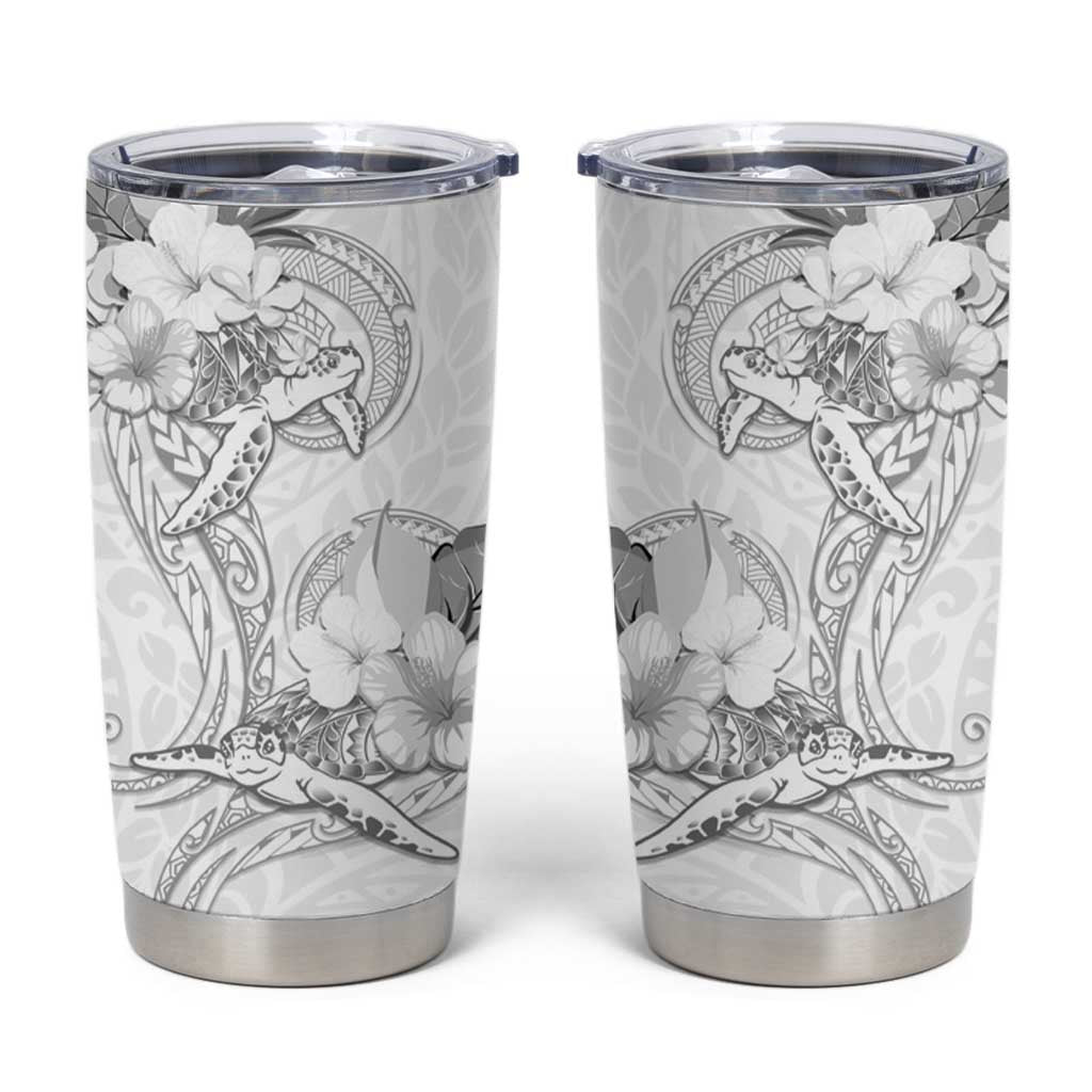 Polynesia Sea Turtle Couple Tumbler Cup Happy Valentine Day White LT05 White - Polynesian Pride