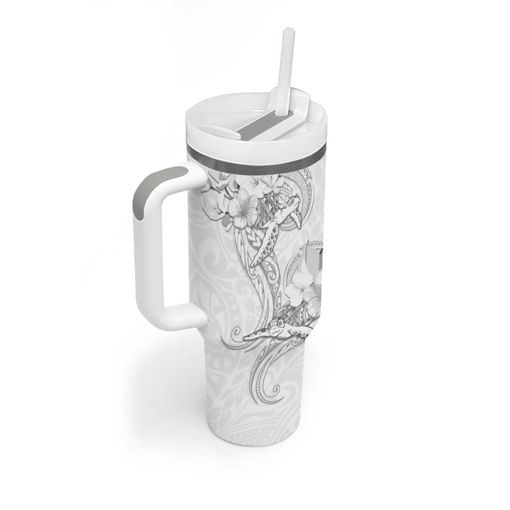 Polynesia Sea Turtle Couple Tumbler With Handle Happy Valentine Day White LT05 - Polynesian Pride