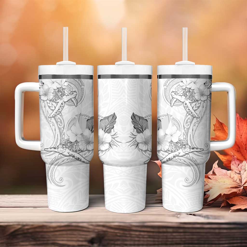 Polynesia Sea Turtle Couple Tumbler With Handle Happy Valentine Day White LT05 - Polynesian Pride