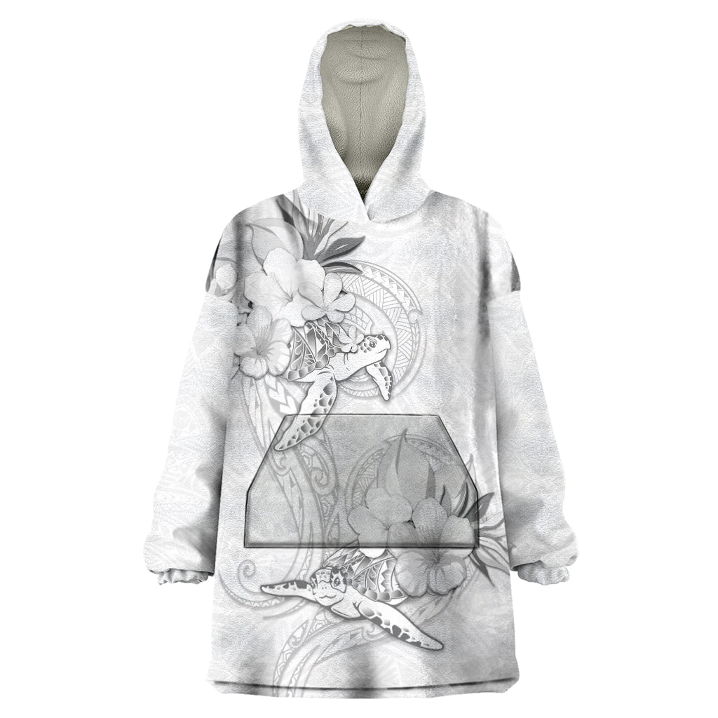 Polynesia Sea Turtle Couple Wearable Blanket Hoodie Happy Valentine Day White LT05 One Size White - Polynesian Pride