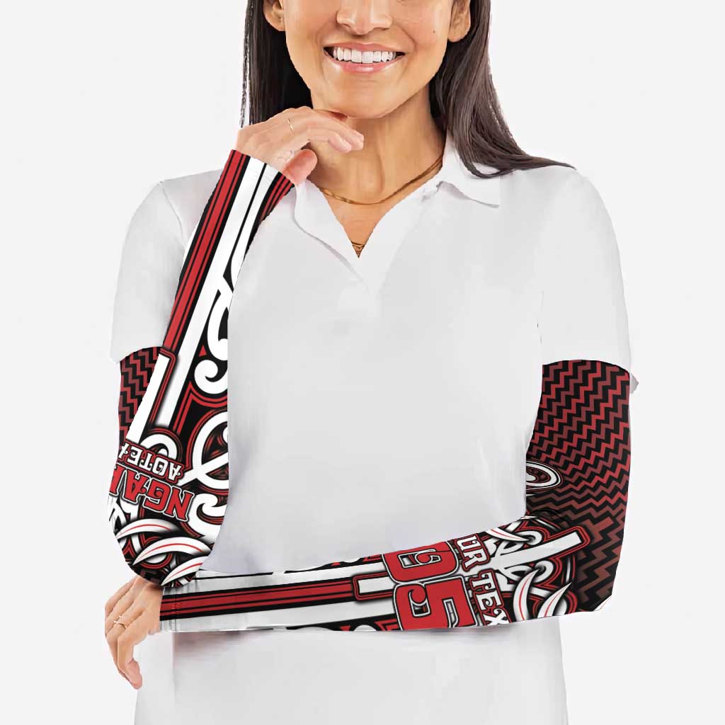 Custom Aotearoa Ngapuhi Arm Sleeves Maori Tribal Pattern Mix Poutama LT05 - Polynesian Pride