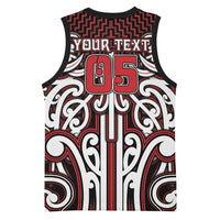 Custom Aotearoa Ngapuhi Basketball Jersey Maori Tribal Pattern Mix Poutama LT05 - Polynesian Pride