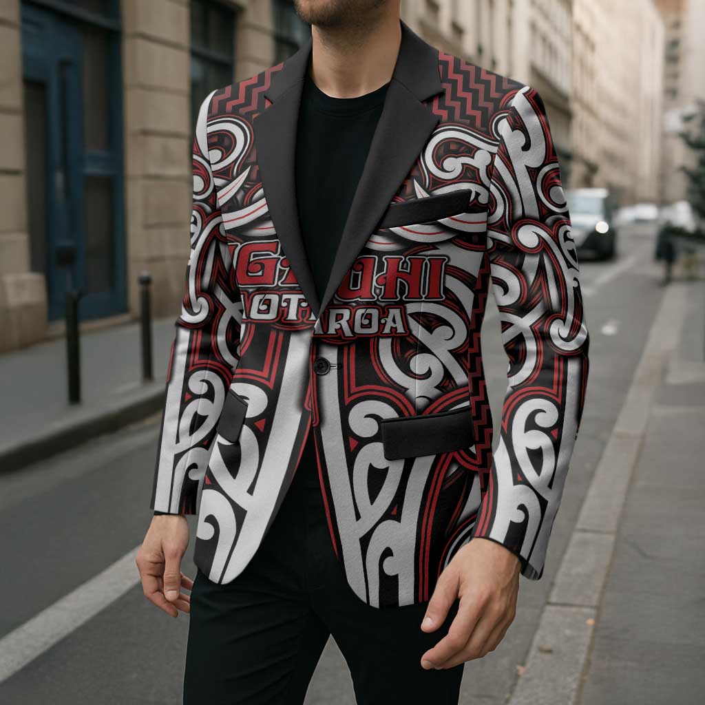 Custom Aotearoa Ngapuhi Blazer Maori Tribal Pattern Mix Poutama LT05 - Polynesian Pride
