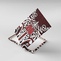Custom Aotearoa Ngapuhi Canvas Wall Art Maori Tribal Pattern Mix Poutama LT05 With Frame Red - Polynesian Pride