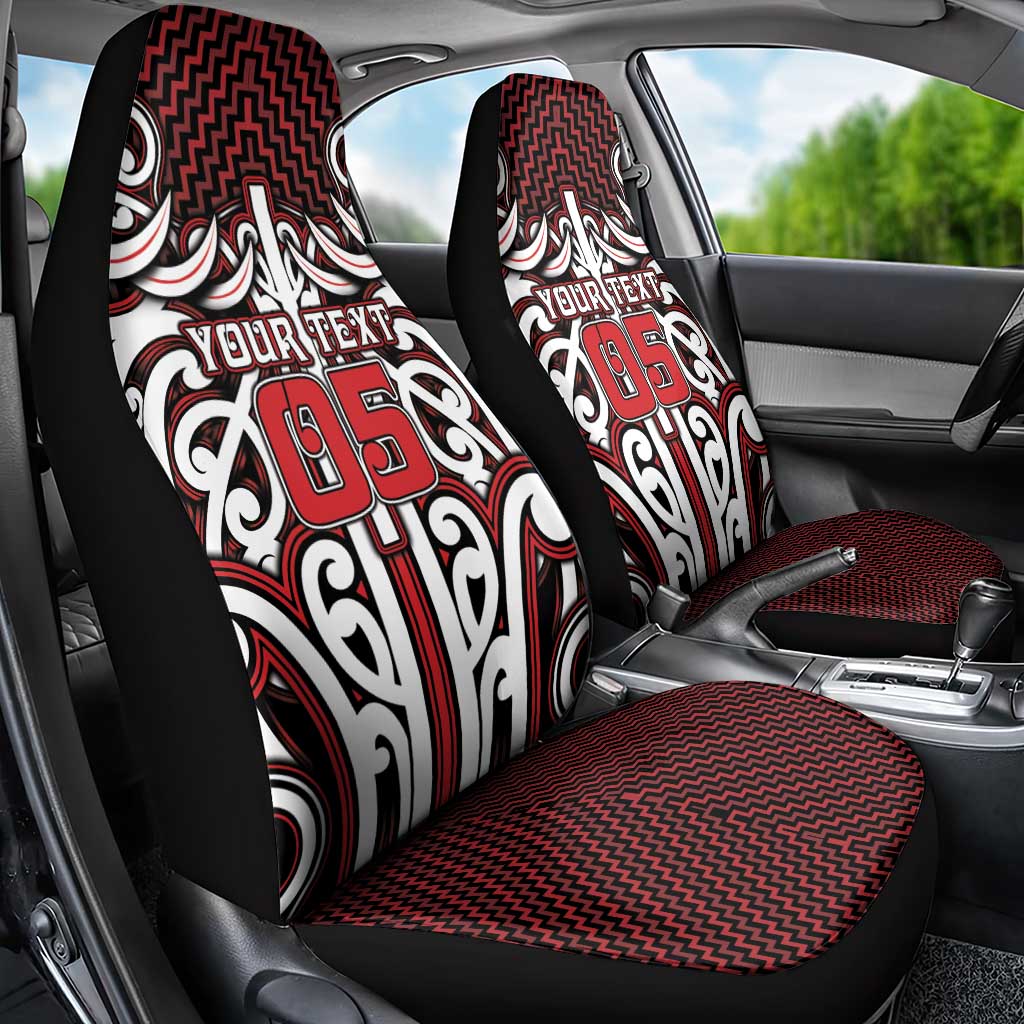 Custom Aotearoa Ngapuhi Car Seat Cover Maori Tribal Pattern Mix Poutama LT05 - Polynesian Pride
