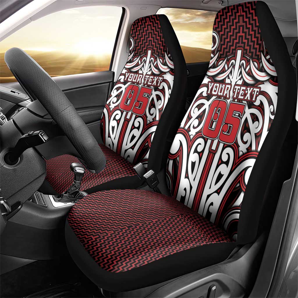 Custom Aotearoa Ngapuhi Car Seat Cover Maori Tribal Pattern Mix Poutama LT05 - Polynesian Pride