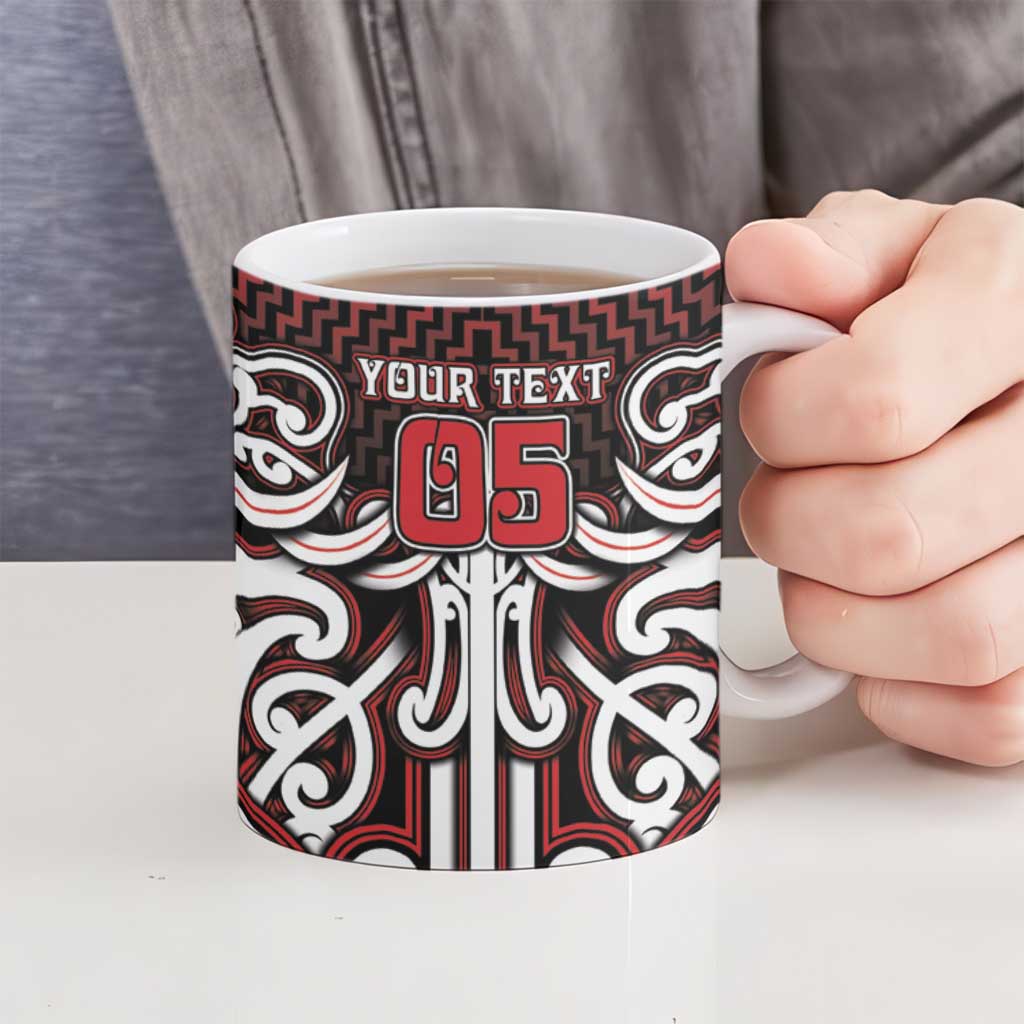 Custom Aotearoa Ngapuhi Ceramic Mug Maori Tribal Pattern Mix Poutama LT05 - Polynesian Pride