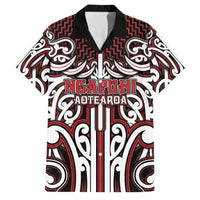 Custom Aotearoa Ngapuhi Family Matching Off Shoulder Short Dress and Hawaiian Shirt Maori Tribal Pattern Mix Poutama
