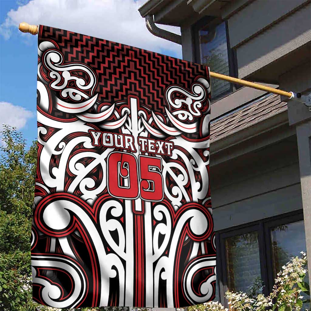 Custom Aotearoa Ngapuhi Garden Flag Maori Tribal Pattern Mix Poutama LT05 - Polynesian Pride