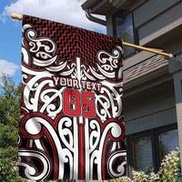 Custom Aotearoa Ngapuhi Garden Flag Maori Tribal Pattern Mix Poutama LT05 - Polynesian Pride
