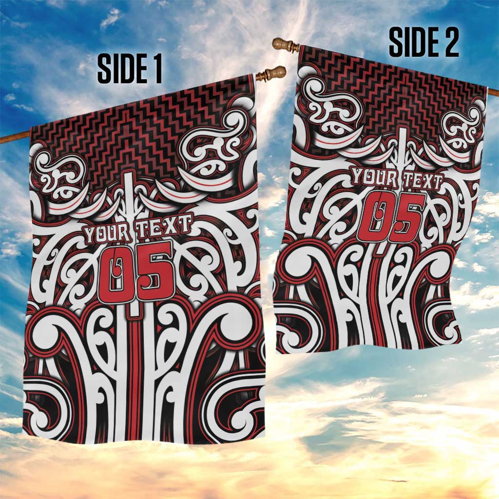 Custom Aotearoa Ngapuhi Garden Flag Maori Tribal Pattern Mix Poutama LT05 - Polynesian Pride