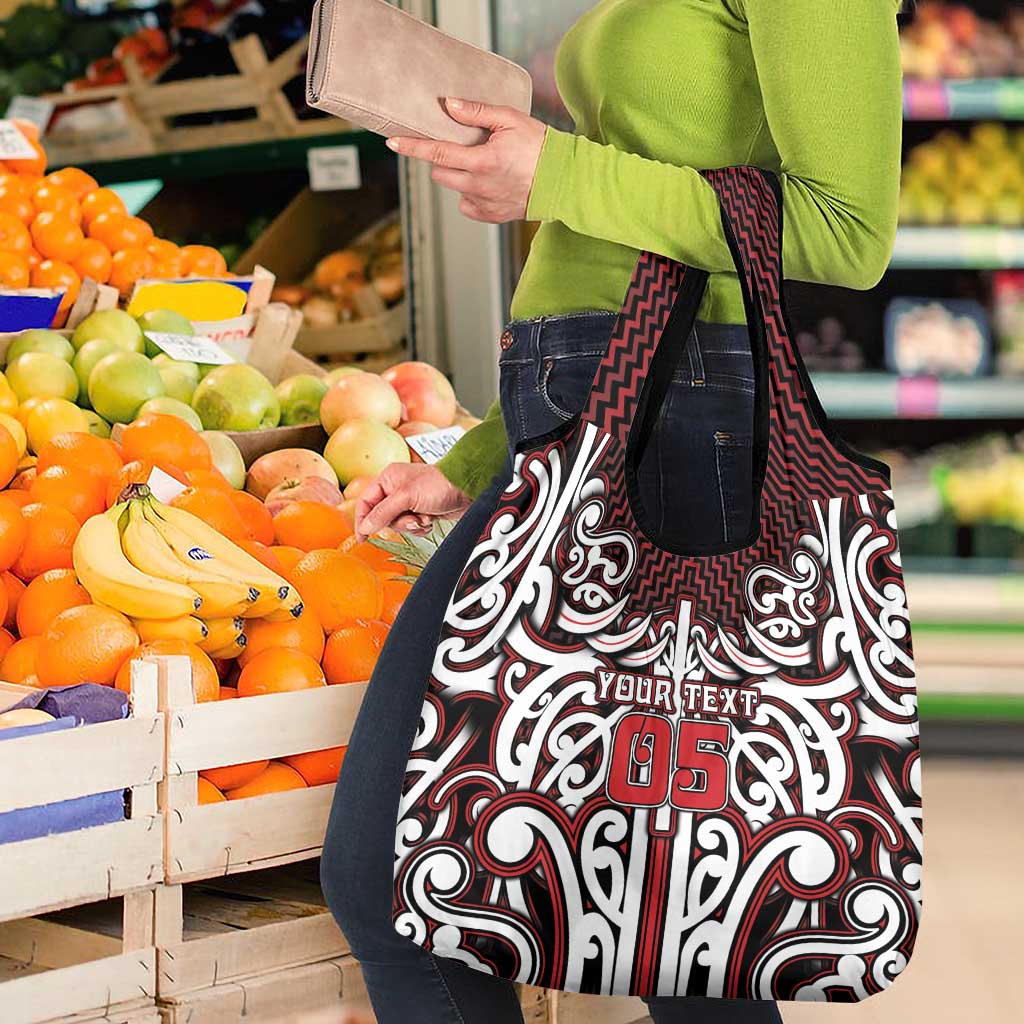 Custom Aotearoa Ngapuhi Grocery Bag Maori Tribal Pattern Mix Poutama LT05 - Polynesian Pride