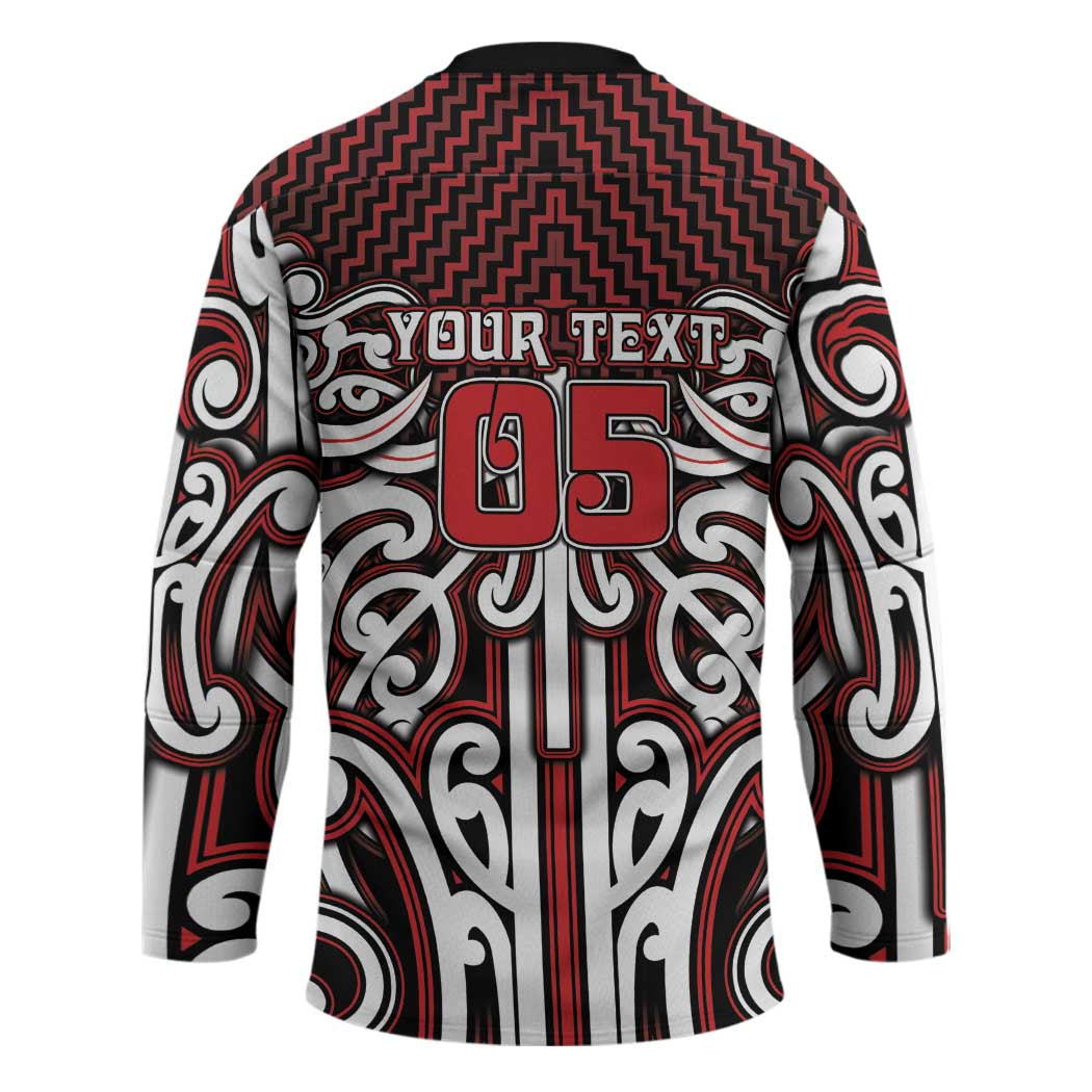 Custom Aotearoa Ngapuhi Hockey Jersey Maori Tribal Pattern Mix Poutama