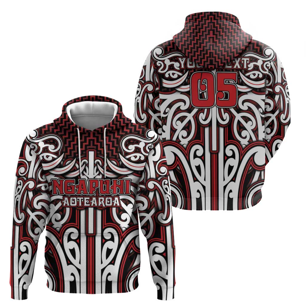 Custom Aotearoa Ngapuhi Hoodie Maori Tribal Pattern Mix Poutama LT05 - Polynesian Pride