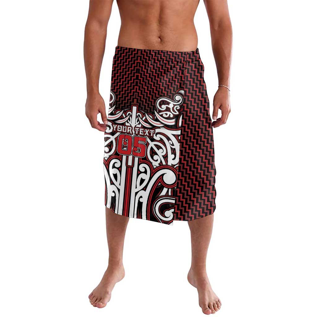 Custom Aotearoa Ngapuhi Lavalava Maori Tribal Pattern Mix Poutama LT05 Red - Polynesian Pride