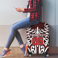 Custom Aotearoa Ngapuhi Luggage Cover Maori Tribal Pattern Mix Poutama LT05 - Polynesian Pride