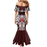 Custom Aotearoa Ngapuhi Mermaid Dress Maori Tribal Pattern Mix Poutama LT05 - Polynesian Pride