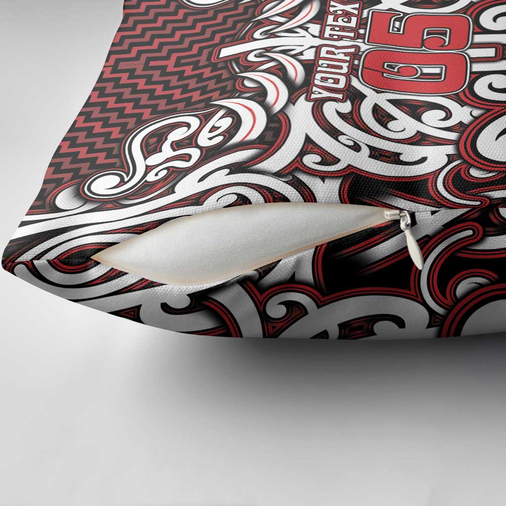 Custom Aotearoa Ngapuhi Pillow Cover Maori Tribal Pattern Mix Poutama LT05 - Polynesian Pride