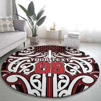 Custom Aotearoa Ngapuhi Round Carpet Maori Tribal Pattern Mix Poutama LT05 - Polynesian Pride