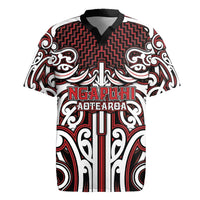 Custom Aotearoa Ngapuhi Rugby Jersey Maori Tribal Pattern Mix Poutama