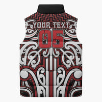 Custom Aotearoa Ngapuhi Sleeveless Puffer Jacket Maori Tribal Pattern Mix Poutama LT05 - Polynesian Pride