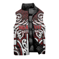 Custom Aotearoa Ngapuhi Sleeveless Puffer Jacket Maori Tribal Pattern Mix Poutama LT05 - Polynesian Pride