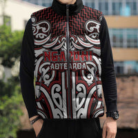 Custom Aotearoa Ngapuhi Sleeveless Puffer Jacket Maori Tribal Pattern Mix Poutama LT05 - Polynesian Pride