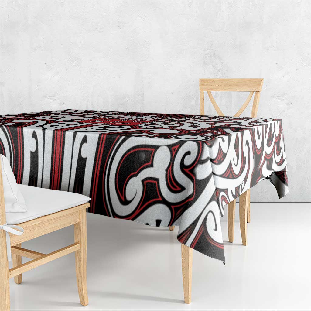 Custom Aotearoa Ngapuhi Tablecloth Maori Tribal Pattern Mix Poutama LT05 - Polynesian Pride